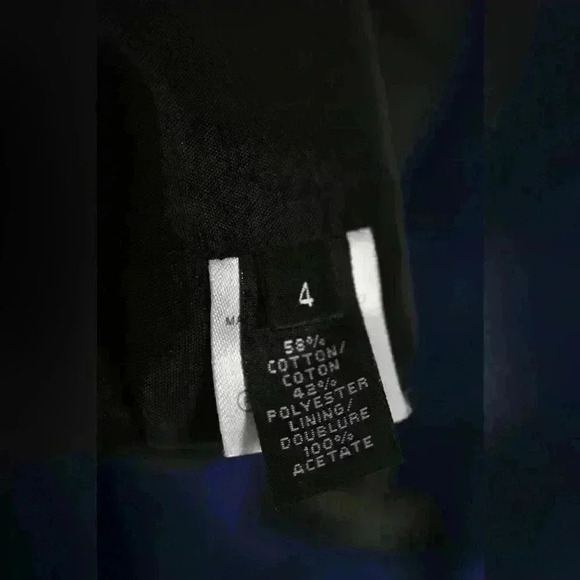 ROBERT  RODRIGUEZ Navy Blue Cotton Poly Satin Shift Pleat Fitted Dress 4US Small - Picture 9 of 10